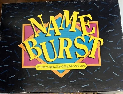 NAME BURST Memory Jogging Name Calling Who's Who Game HERSCH 1992 EUC - Image 1 of 3