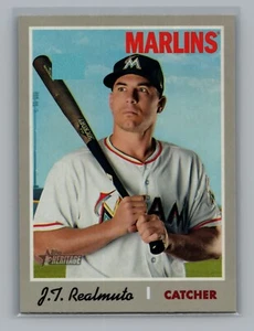 2019 Topps Heritage #453 J.T. Realmuto SP Miami Marlins - Picture 1 of 2