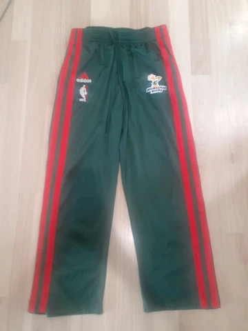 MILWAUKEE BUCKS ADIDAS 2007 NOS  WARM UP PANTS GREEN/RED MENS LARGE NEW NWOT Cover
