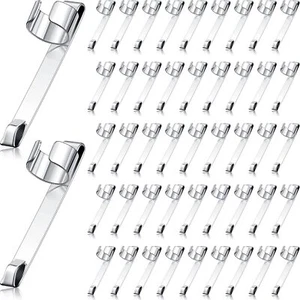 100 Pcs Metal Snap In Pencil Clips Slide On Pen Holder for Shirt Pocket Office - Picture 1 of 7
