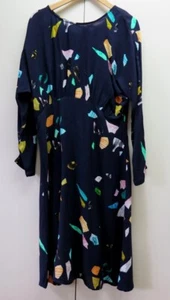 Stylish Navy Print Tea Dress from Gorman - Size 8 - Picture 1 of 8