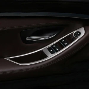 Car Window Glass Lifting Buttons Frame Trim For BMW 5 Series F10 2011-2017 LHD - Picture 1 of 7
