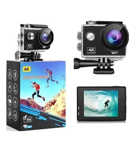 Sport Action Camera Full HD  4k 60 FPS Ultra HD Waterproof LCD Touchscreen - Picture 1 of 8