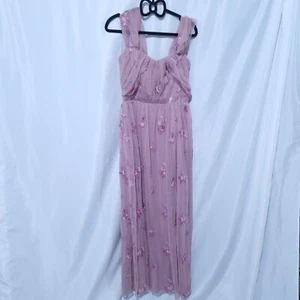 Vestido Chi Chi London Rosa Dama de honor o Baile de graduación Talla 10 Corsé Corbata Floral - Imagen 1 de 17