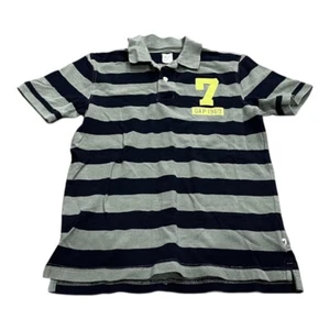 Gap Kids Green Black Striped Polo T-Shirt, Size XL 12 - Picture 1 of 6