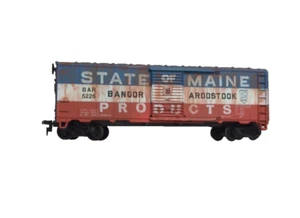 HO SCALE AHM STATE OF MAINE Custom Weathered BOX CAR VTG Bangor & Aroostook - Picture 1 of 11