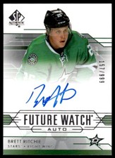 2014-15 SP AUTHENTIC FUTURE WATCH AUTO Brett Ritchie Auto 157/999 Dallas Stars
