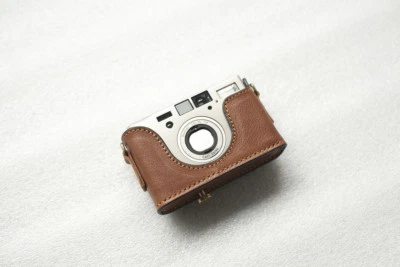 Handmade Genuine Real Leather Half Camera Case Bag Cover for Contax T3 - Image 1 of 4