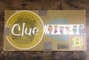 CLUE Parker Brothers 1963 Vintage Detective Board Game - Complete