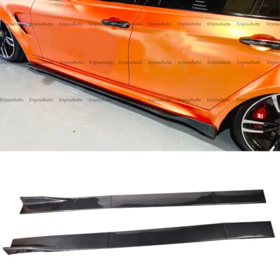 For BMW 420i 430i 440i 86" Side Skirt Extension Rocker Splitter Carbon Fiber Foto 1 de 4