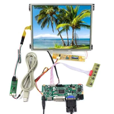 VGA DVI HD LCD Control Board 10.4inch HT10X21 1024x768 Touch Sensor IPS LCD - Image 1 of 4