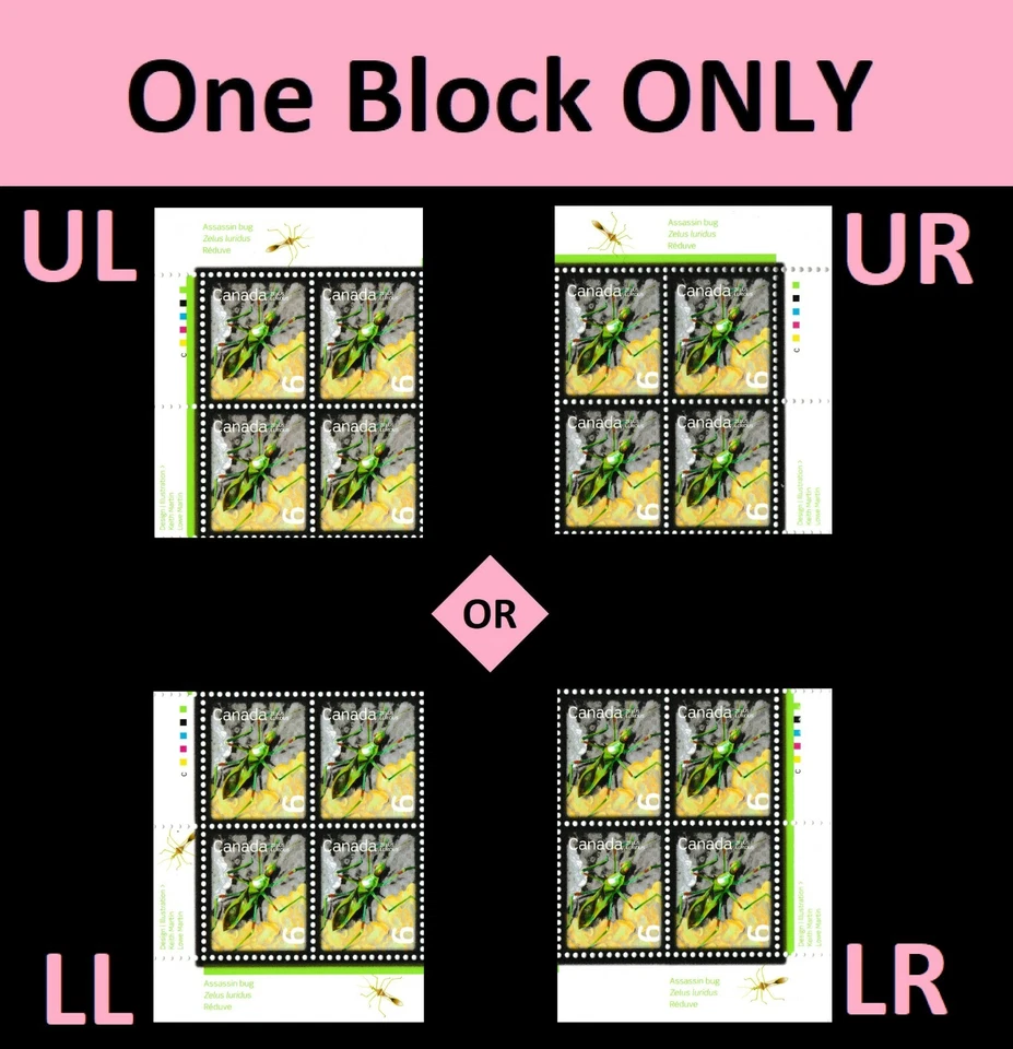 Canada 2407 Beneficial Insects Assassin Bug 6c corner block MNH 2010 - Image 1 of 1