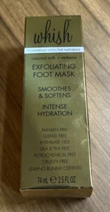WHISH EXFOLIATING FOOT MASK SMOOTHS SOFTENS COCONUT MILK VERBENA 2.5 OZ NEW NIB - Picture 1 of 6
