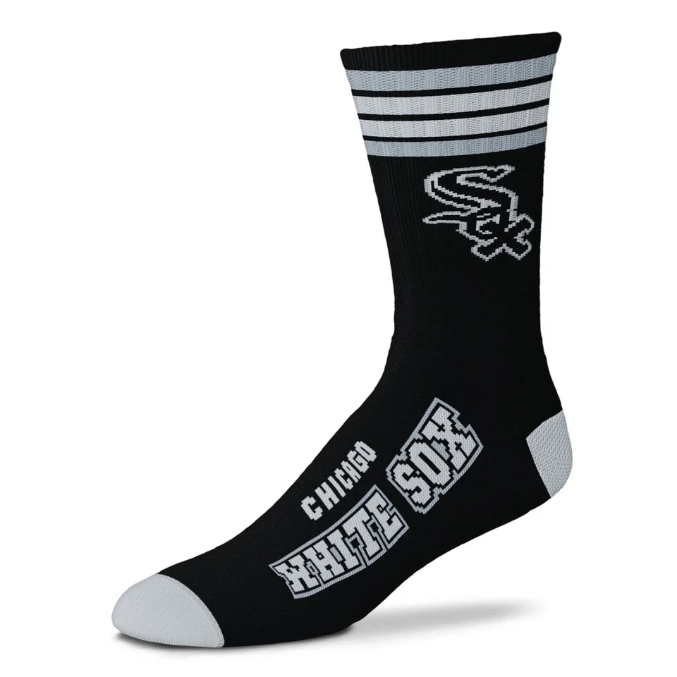 CHICAGO WHITE SOX LOGO YOUTH SIZE CREW SOCKS AUTHENTIC MLB BASEBALL TEAM NEW - Image 1 of 1