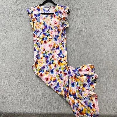 Vestido Robert Graham para mujer 10 colorido floral manga acampanada mezcla de seda artístico Foto 1 de 4