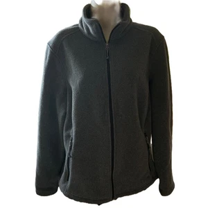 L.L. Chaqueta polar Bean para mujer con cremallera completa talla L gris oscuro activa al aire libre - Imagen 1 de 4