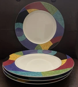 Set of 4 Mikasa California M5101 Currents Salad Plates 8 1/4” USA - Picture 1 of 9