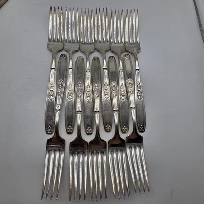 Juego de 11 tenedores de cena Ambassador 1847 Rogers plateado cubiertos de colección  Foto 1 de 4