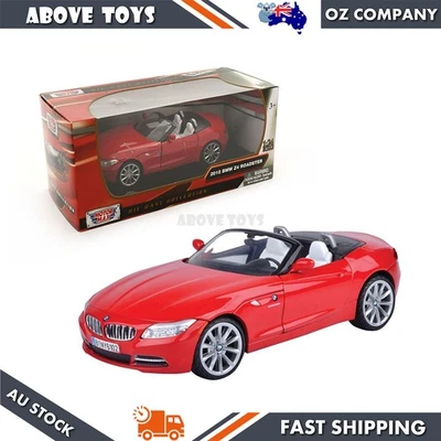 Motormax 1:24 Scale 2010 BMW Z4 Roadster Convertible Red Diecast Kids Model Toy - Image 1 of 3