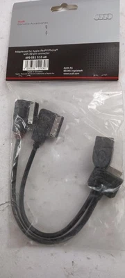 Cable AUDI original interfaz de música iPhone/iPod Apple 30 pines y USB 4F0051510AK - Imagen 1 de 3