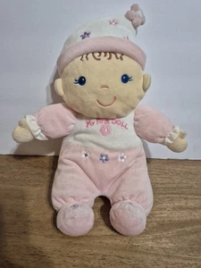 Koala Baby My First Doll Pink Purple Flowers Hat Soft Plush Stuffed Lovey Toy - Picture 1 of 2