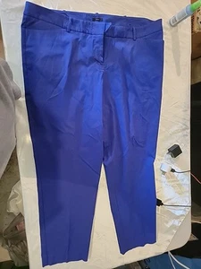 Worthington Womens Size 20W High Rise Slim Leg Dress Pants Blue Pockets "B016" - Picture 1 of 3