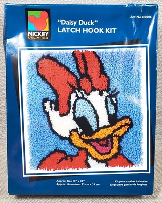 Daisy Duck Disney Latch Hook Kit D0006 NEW/Box Old Stock 13x13" Mickey Unlimited - Image 1 of 4