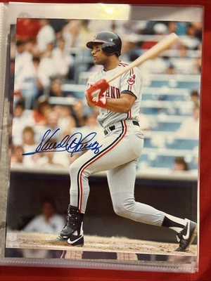 Sandy Alomar Cleveland Indians autographed 8x10 photo - Image 1 of 4