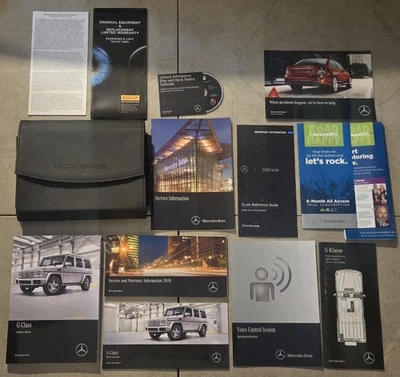 Genuine 2018 Mercedes-Benz G550 G63 G65 AMG Owners Manual w/ Supplements & Case - Image 1 of 4