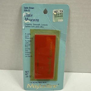 Máscara de pestañas Maybelline Cake de colección estable marrón rojo caja compacta 69A-02 nueva de stock - Imagen 1 de 2