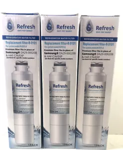 Lot of 3 Refresh R-9101 Replacement Refrigerator Water Filter Removes Chlorine - Picture 1 of 4