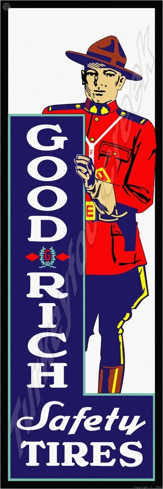 Goodrich Safety Tires Metal Sign 2 Sizes to Choose From - Image 1 of 1