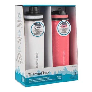 ThermoFlask 24 oz Stainless Steel Insulated Water Bottle, 2-pack - Picture 1 of 6