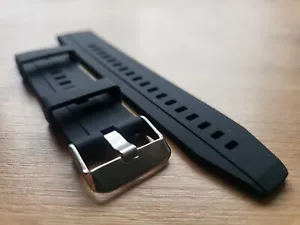 Uhrenarmband 22mm Black Schwarz Universal Silikon Smartwatch Armbanduhr Gummi - Bild 1 von 4