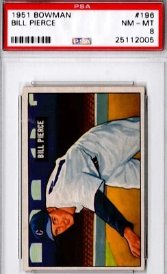 Billy Pierce, PSA 8, MLB All-Star, Bowman 1951, Chicago White Sox - Image 1 of 2