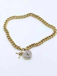 ORIGINAL JUICY COUTURE KEYS & DIAMOND HEART NECKLACE U098 - Picture 1 of 9
