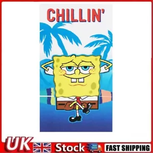 SpongeBob SquarePants Chillin Towel Official Licensed Product Birthday Xmas Gif - Picture 1 of 4