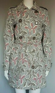 Retro Cacharel Women Tears Print Multicoloured Trench Coat size 38 - Picture 1 of 12