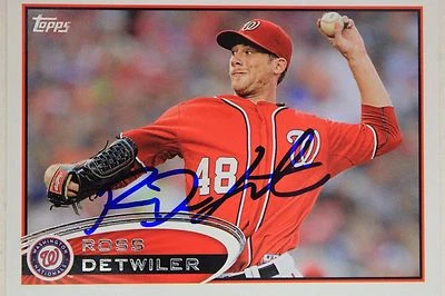 Washington Nationals Ross Detwiler Signed 2012 Topps Autograph Card #US315 106 - Imagem 1 de 3