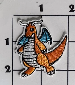 Dragonite Pokemon Patch Embroidered Iron On Upcycle Cosplay Pop Culture - Picture 1 of 1