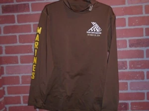 USMC MARINE CORPS MARATHON 2014 LONGSLEEVE RAISED COLLAR TSHIRT SIZE XL - Picture 1 of 4