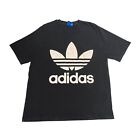 Adidas Originals Big Logo Print Tshirt | Retro Sportswear Large Black