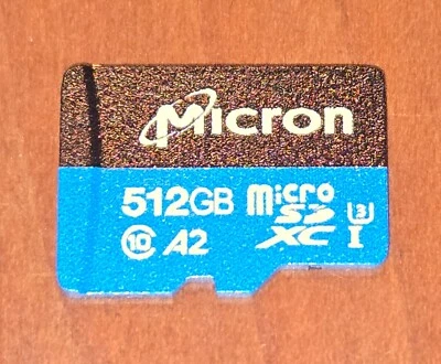 Micron micro SD 512GB Industrial blue camera storage microsd  - Image 1 of 2