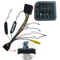 Car Stereo 1/2Din 20PIN ISO Wiring Harness Adapter w/ Rearview Camera Connection