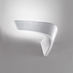 Lampada Parete Applique ICONE BOOMERANG in Alluminio Satinato Design 32 cm - Picture 1 of 5