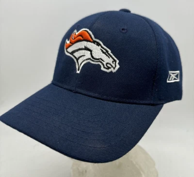 Sombrero Reebok Denver Broncos Años 90 Bordado Azul Marino Logo Ajustable Usado Foto 1 de 4