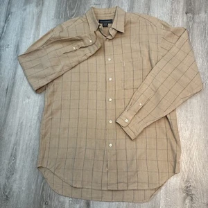 Banana Republic Men's Large Long Sleeve Button Front Shirt Cotton/Wool Blend - Picture 1 of 8