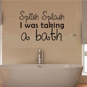 I Was Taking A Bath Bathroom Wall Sticker Home Decor Vinyl Decal Removable Mural - Picture 1 of 5
