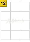 100 arkuszy kwadratowych matowych białych trwałych etykiet samoprzylepnych (65 x 65 mm)