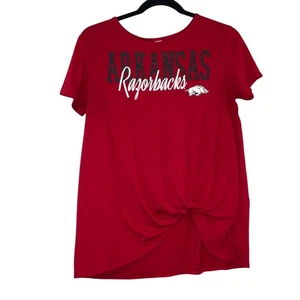 Sideline Apparel rot Arkansas verdrehte Vorderseite Shirt Nachtwäsche Top - Bild 1 von 3